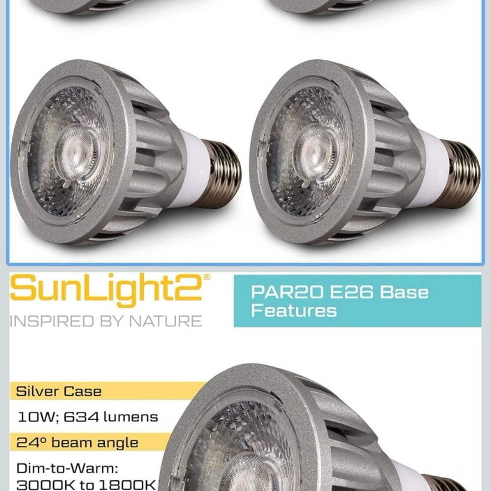 Silver LED Bulbs - Pack of 4 eye healthy